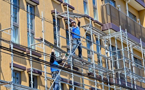足場材を自社所有