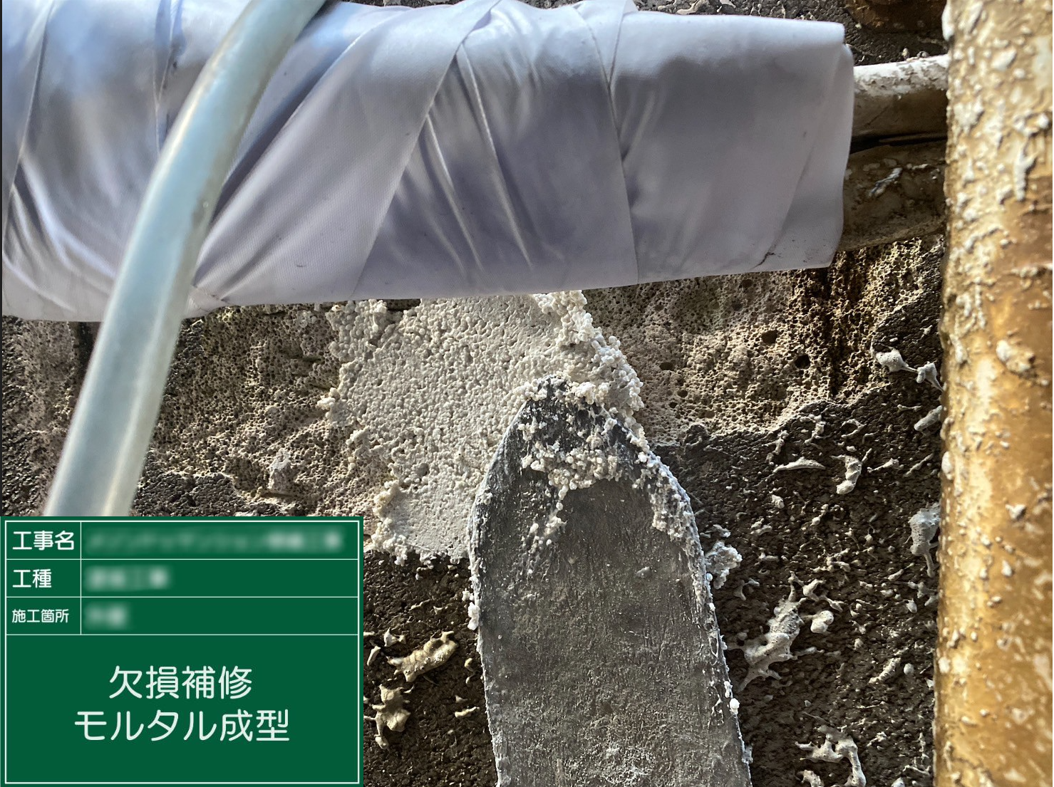 ④モルタル成型
