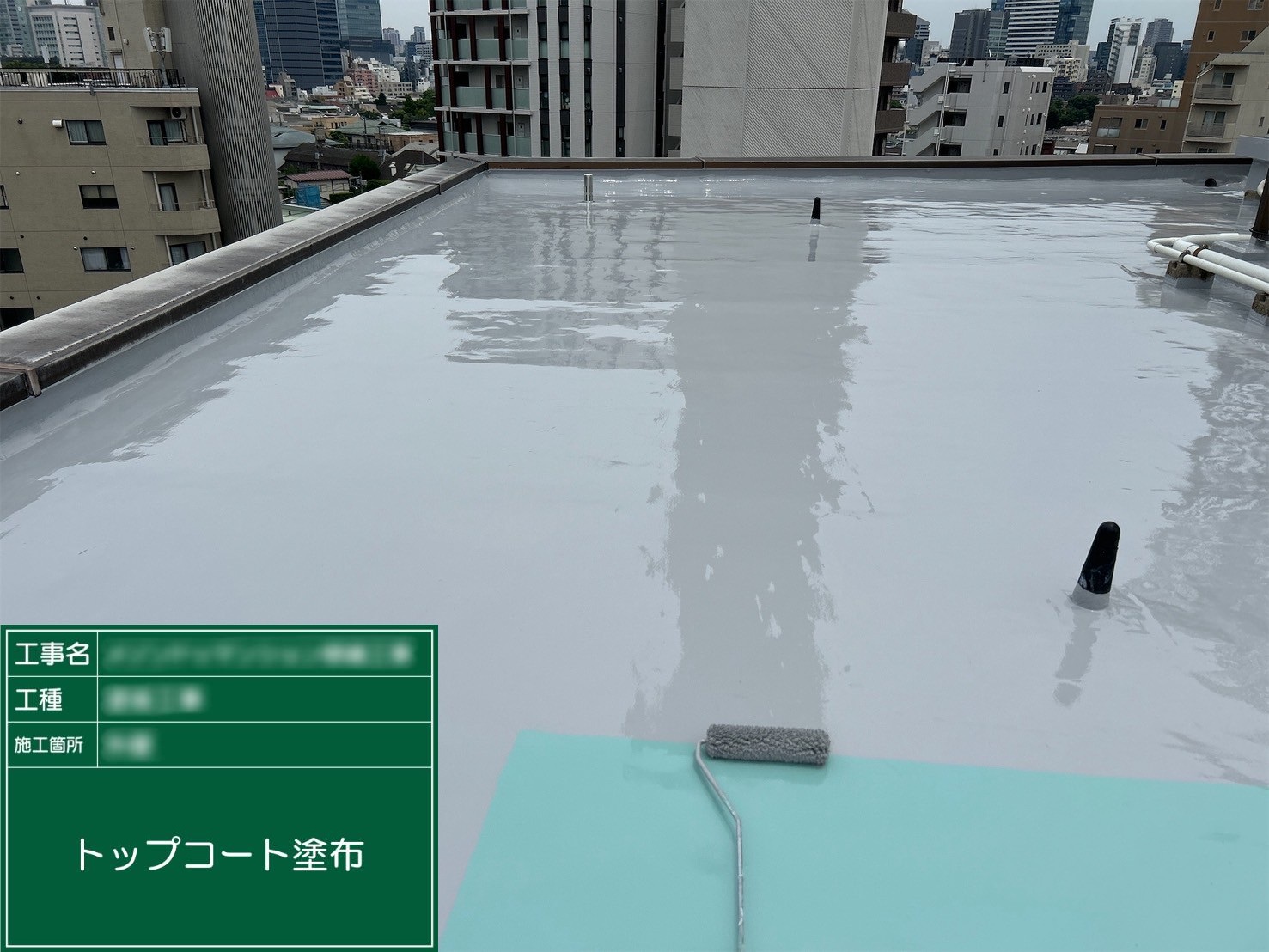 ⑯トップコート塗布